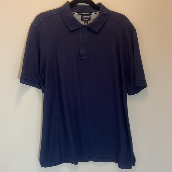 Nordstrom Black Classic Polo Short Sleeve Shirt Size Large - Picture 3 of 6